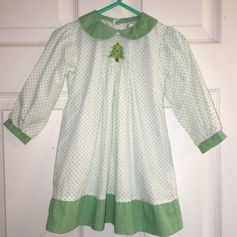 smocked Christmas tree dress
